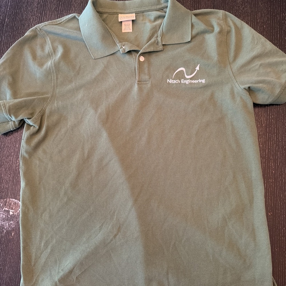 L.L. Bean Mens Green Traditional Fit Short Sleeve Polo Shirt Size M Reg 273116